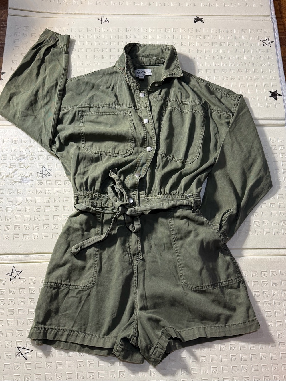 New Look Olive Green Utility Romper Jacket